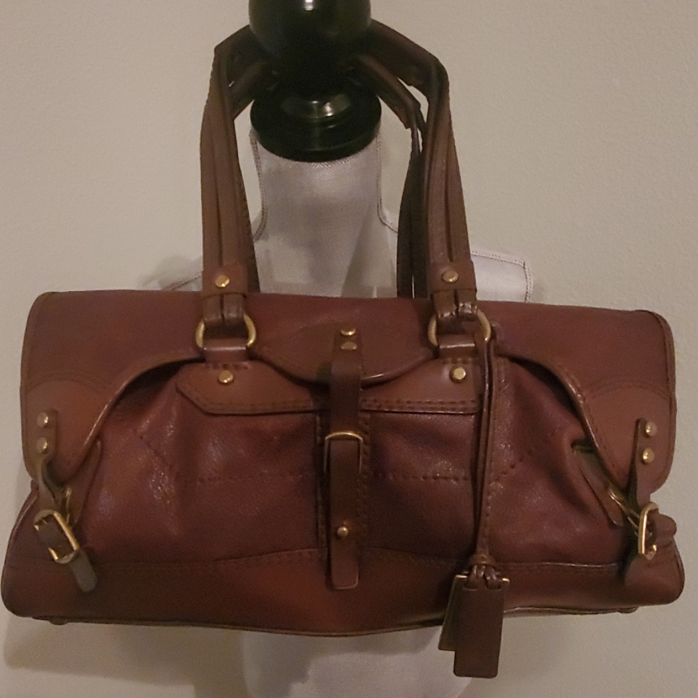 Gryson Made in Italy  Brown Leather Handbag